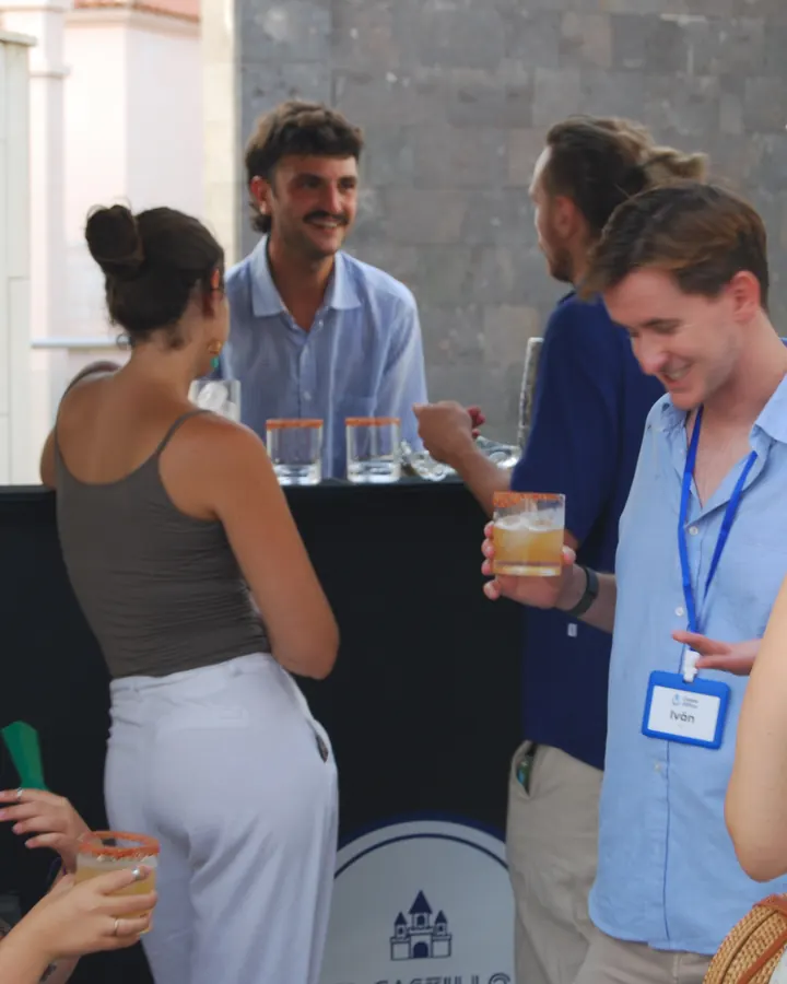 Guests at the bar during an event